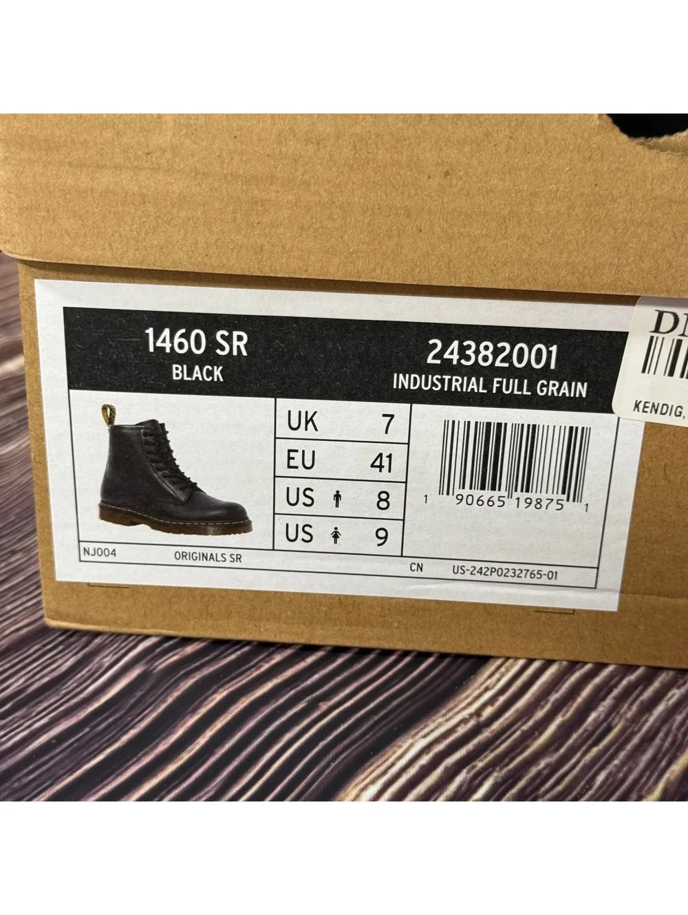 Dr. Martens 1460 SR Steel Toe Work Boots Black US Men’s 8 Safety Shoe New